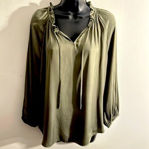 LOFT Olive Green Blouse